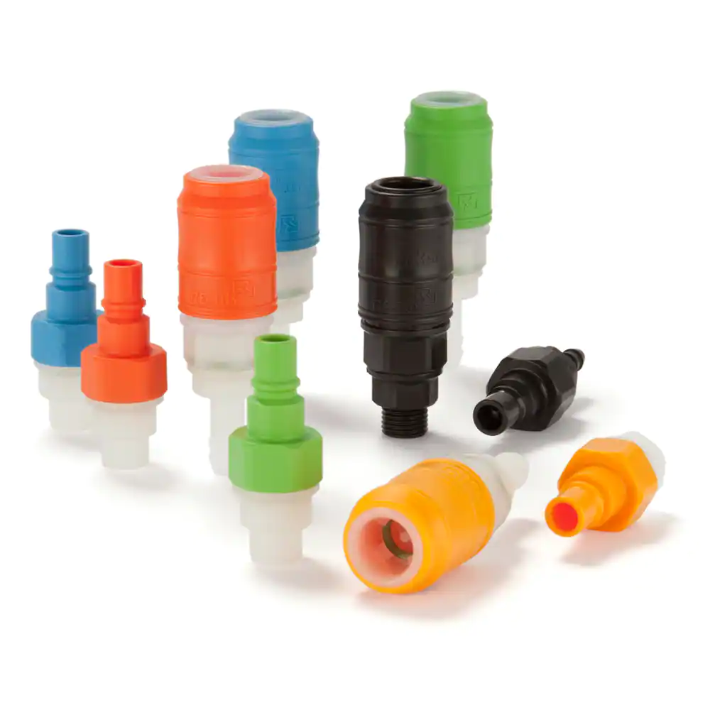 48系列快換接頭，使用熱塑材料，符合派克結構設計