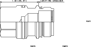 口1到口2打開(kāi)，口3堵塞 插孔堵頭（球閥）